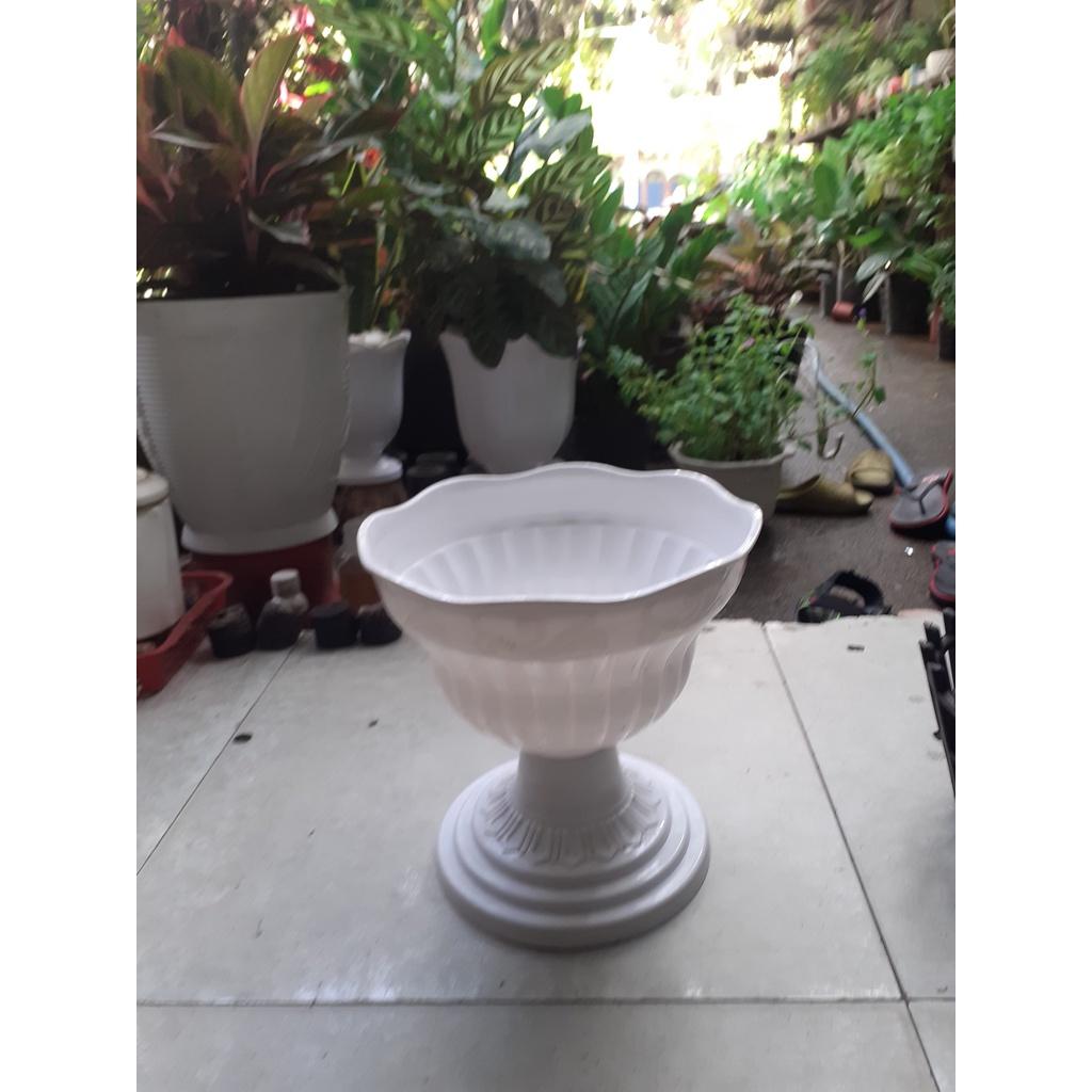 Combo 2 chậu nhựa chân đế hình hoa