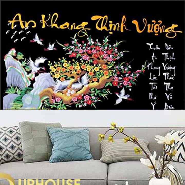 Tranh đá an khang thịnh vượng YN2065 - kích thước: 70 * 45cm.