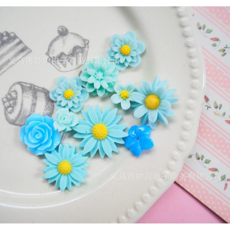 Chuyên Charm * Charm mô hình mẫu hoa cúc mini các màu trang trí kẹp áo, vỏ điện thoại, DIY
