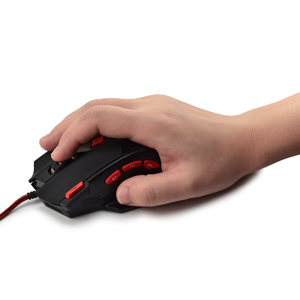 9200DPI Chuột Chơi Game Có Dây 8 Nút Kim Loại Trọng Lượng Thiết Kế Tay Màu Sắc Ánh Sáng Điều Chỉnh Đèn LED USB Máy Tính Game Thủ Chuột Cho máy Tính Laptop