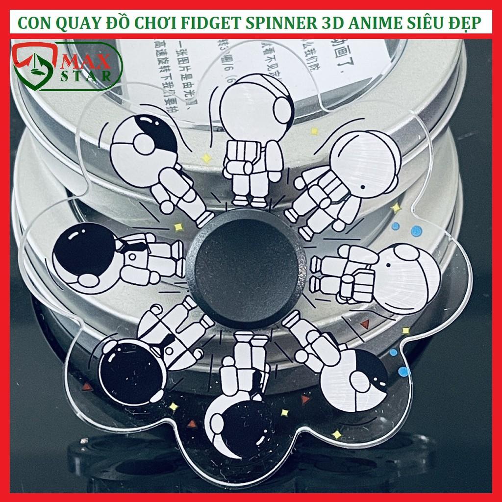 Con quay đồ chơi Fidget SPINNER 3D ANIME Spinner Naruto Sasuke Songoku Among Us Astronaut Pikachu Giảm Stress