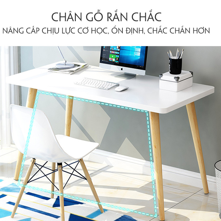 BÀN LÀM VIỆC CHÂN GỖ - GIAO MÀU NGẪU NHIÊN