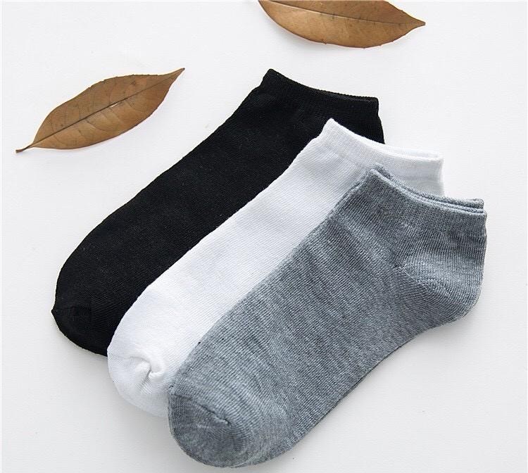 Combo 3 đôi vớ nam nữ ngắn mềm mịn, co giãn tốt (giao màu ngẫu nhiên)