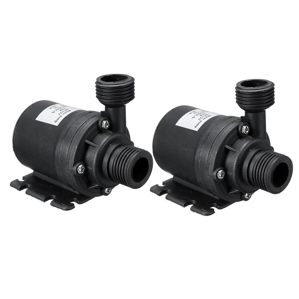 2pcs Ultra Quiet Mini Submersible Water Pumps DC12V Brushless Motor 800L/H