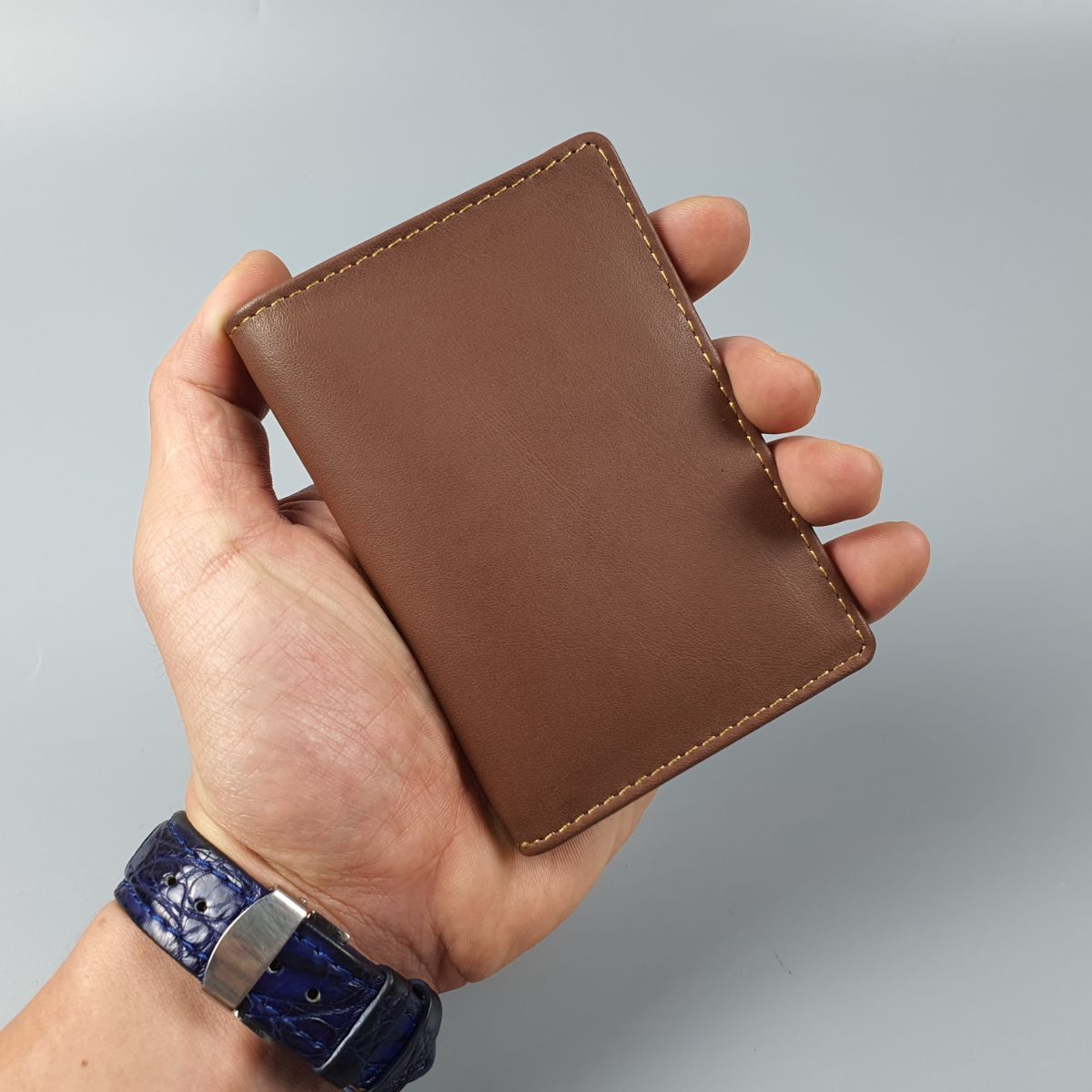 Ví mini nam nữ da bò thật, ví card CAM KẾT Y HÌNH - BH 3 NĂM MN114A