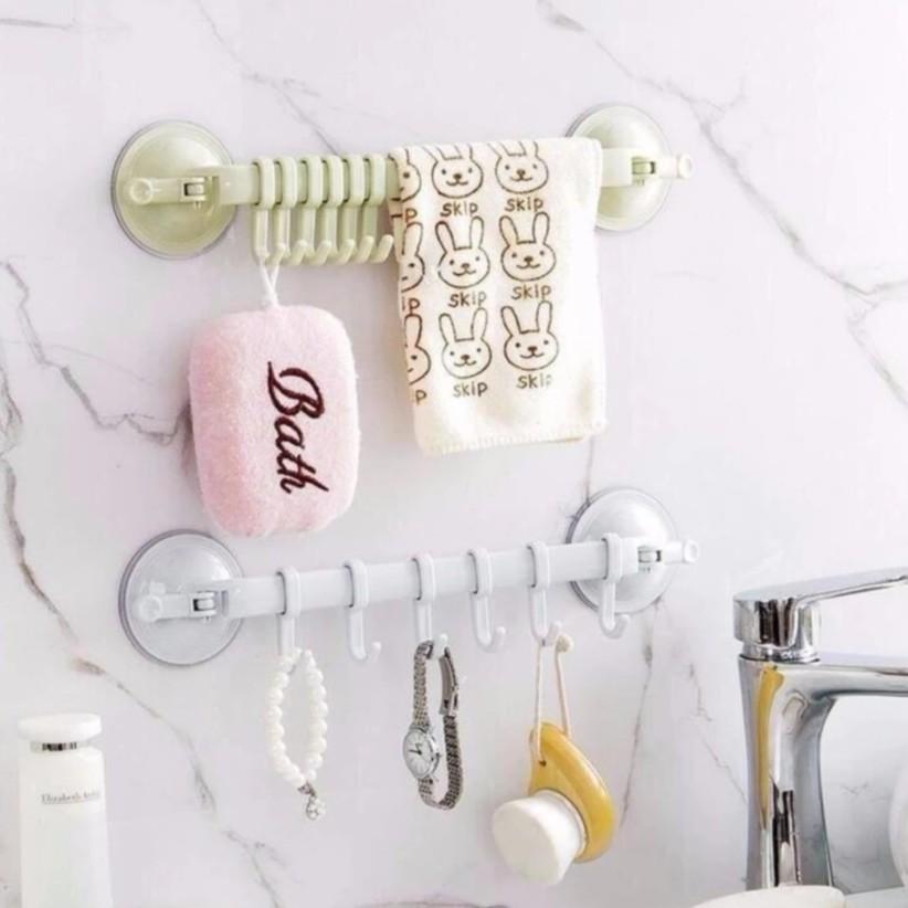 Thanh treo 6 móc đa năng hút chân không