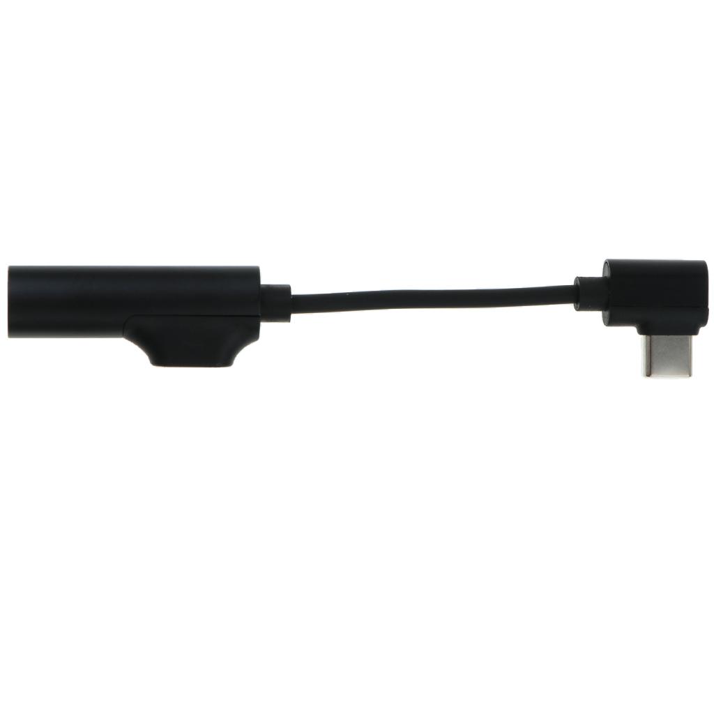 Audio and Charger Adaptor Headphone  Converter for Type-C Phones black