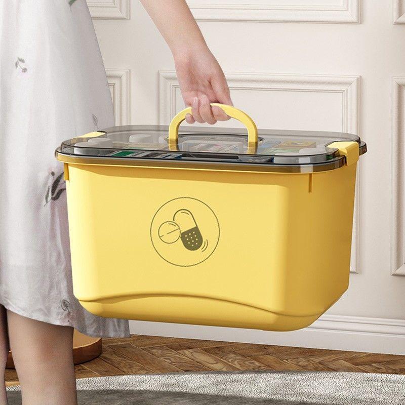 Hộp Đựng Thuốc Cỡ Lớn Nhiều Ngăn Di Động Tiện Dụng Cho Gia Đình