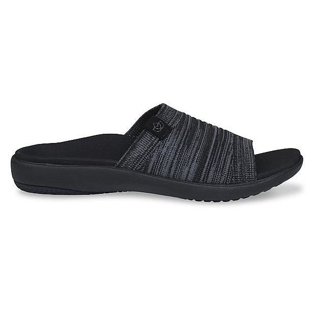 Dép sức khỏe nữ Spenco Astoria Black - dép quai ngang đệm mềm cho chân gai gót, chân tiểu đường