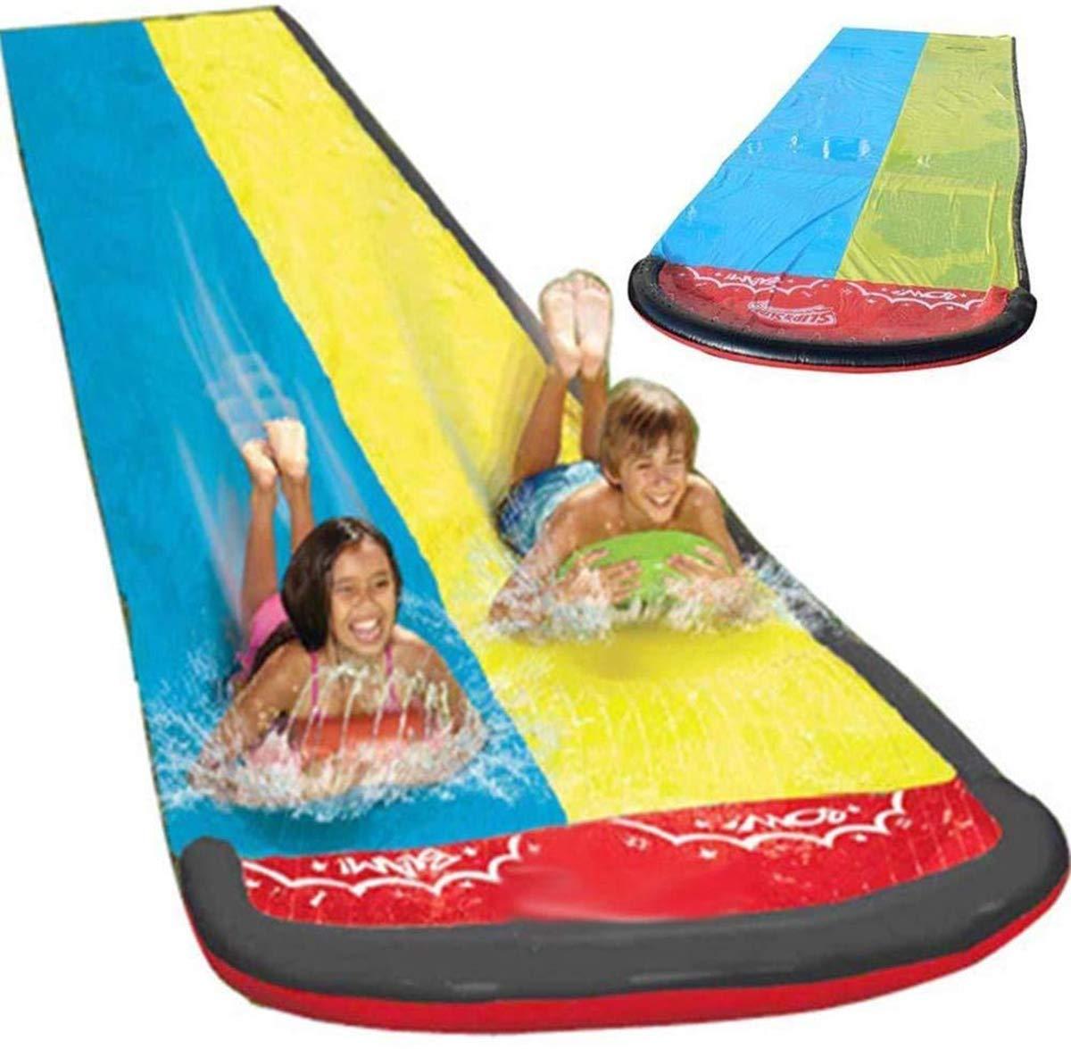 Thảm Trượt Công Viên Nước Tại Nhà Cho Bé Vui Chơi Double Slide Water Park Home (4,8 x 1,4m) - Skylife