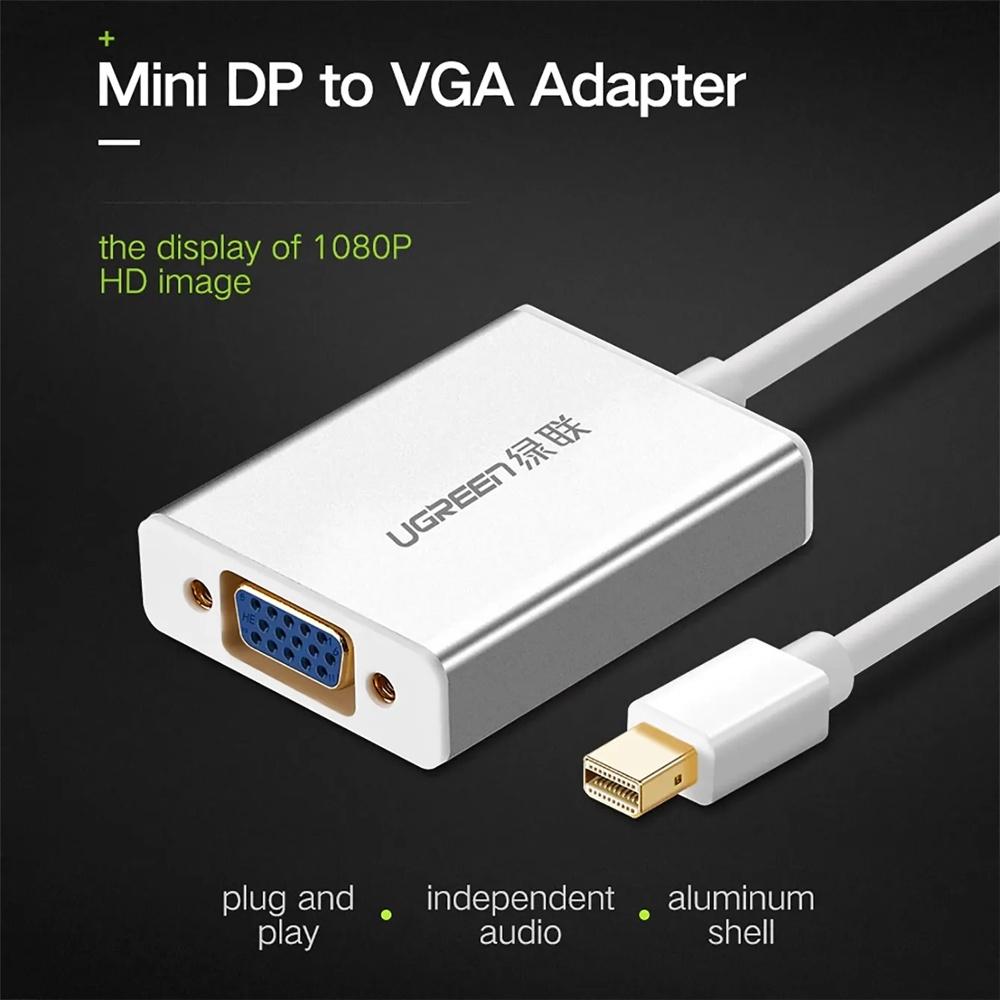 Cáp Chuyển đổi Mini DP To VGA 10403 Tương Thích Mọi Loại Thiết Bị Trình Chiếu | Hỗ trợ độ phân giải 4K