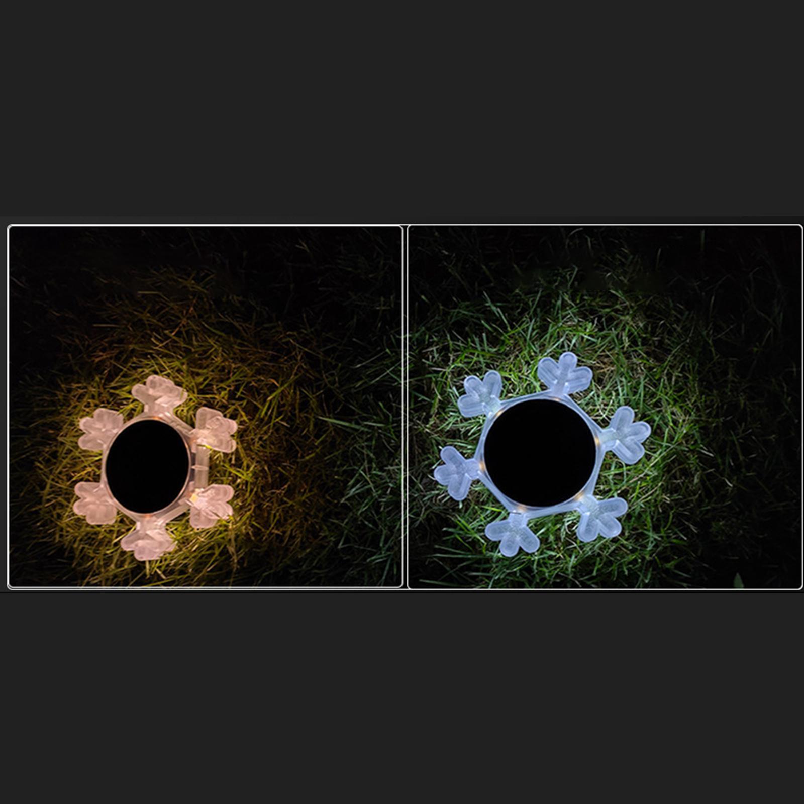 Garden Stake Lights Landscape Lights Garden IP65 Waterproof Solar Lights Outdoor Snowflake Garden Lights for Stairway Yard Walkway