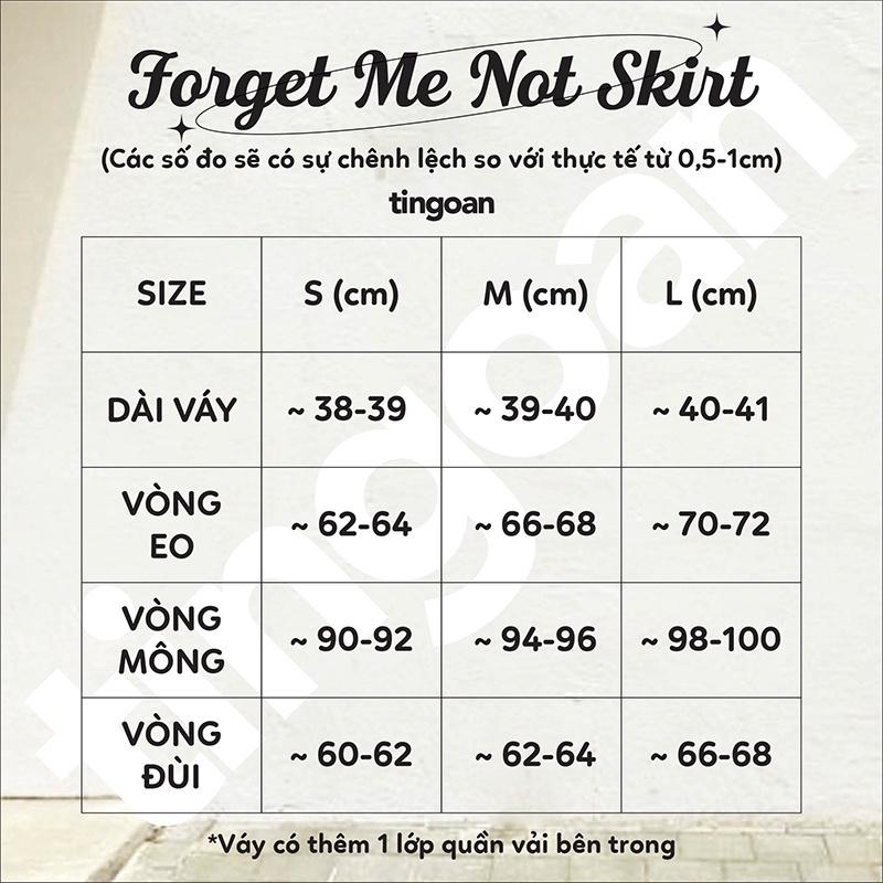 Chân váy tweed cạp lưng cao xêp vạt xám tingoan FORGET ME NOT SKIRT/GR