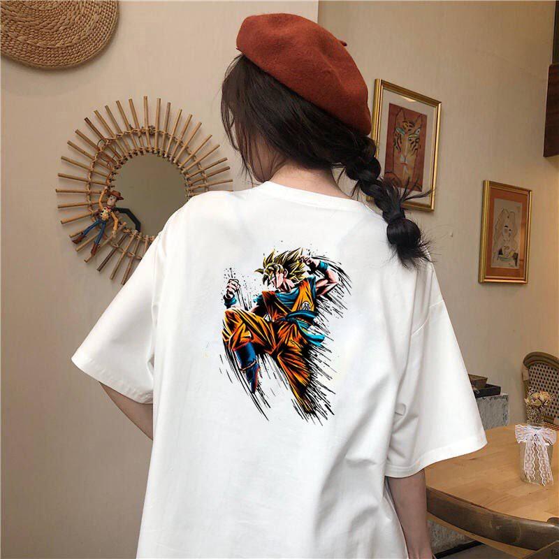 Áo thun tay lỡ nữ form rộng goku cá tính form rộng vải dày mịn 2020T1814