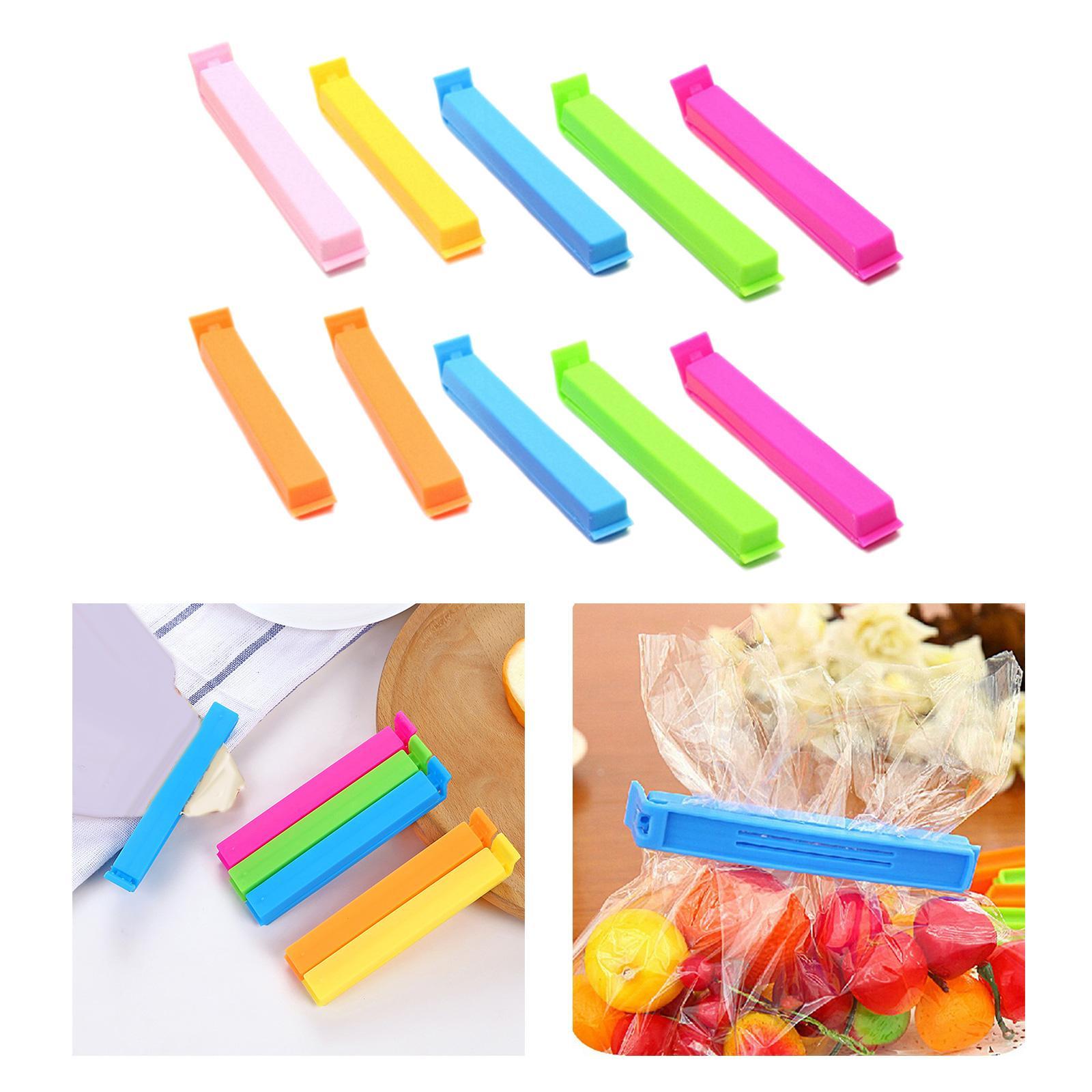 10Pcs Food Bag Clip Kitchen Storage Clips Kitchen Clips Multipurpose Food Bag Clamp Bag Sealing Clips for Office Kitchen Bakery Groceries