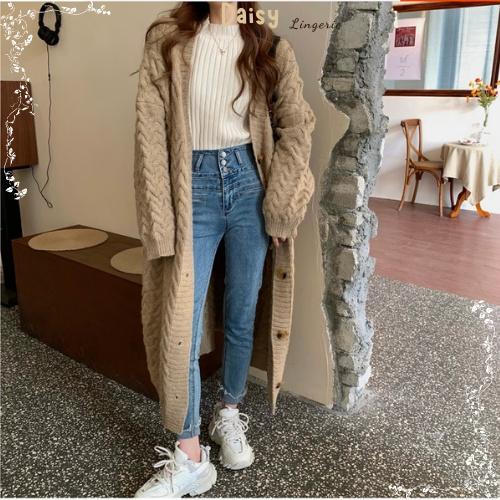 Áo Khoác Cardigan Len Dáng Dài Áo Len Trơn Dài Tay Form Rộng Vặn Thừng - Mã AOL017