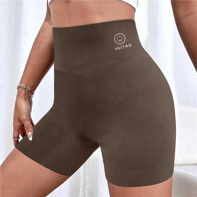 Phụ nữ eo cao tập luyện yoga quần short thể thao thể thao quần short liền mạch sexy crunch mông chạy quần short thư phòng tập thể dục Color: Black 3 Size: M