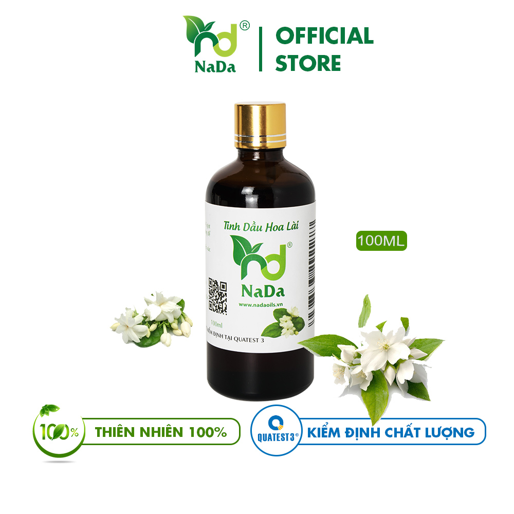 Tinh dầu Hoa Lài nguyên chất Nada | Kiểm định QT3 | Thơm nhẹ, Giảm stress, kích thích phòng the, thư giãn