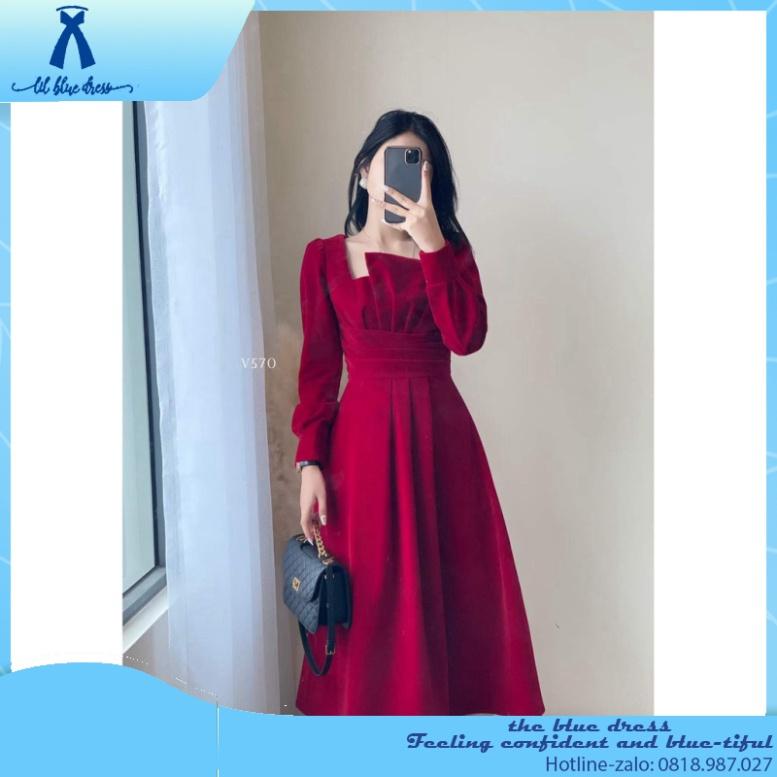 QUẢNG CHÂU CAO CẤP Đầm dự tiệc xòe tay phồng cách điệu Julliet Dress  lady xanh bigsize công