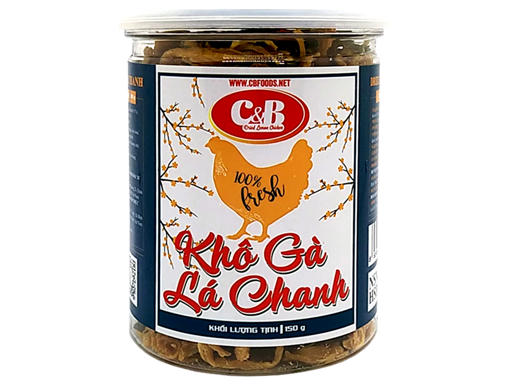 Khô Gà Lá Chanh C&amp;B Hộp 150 Gram