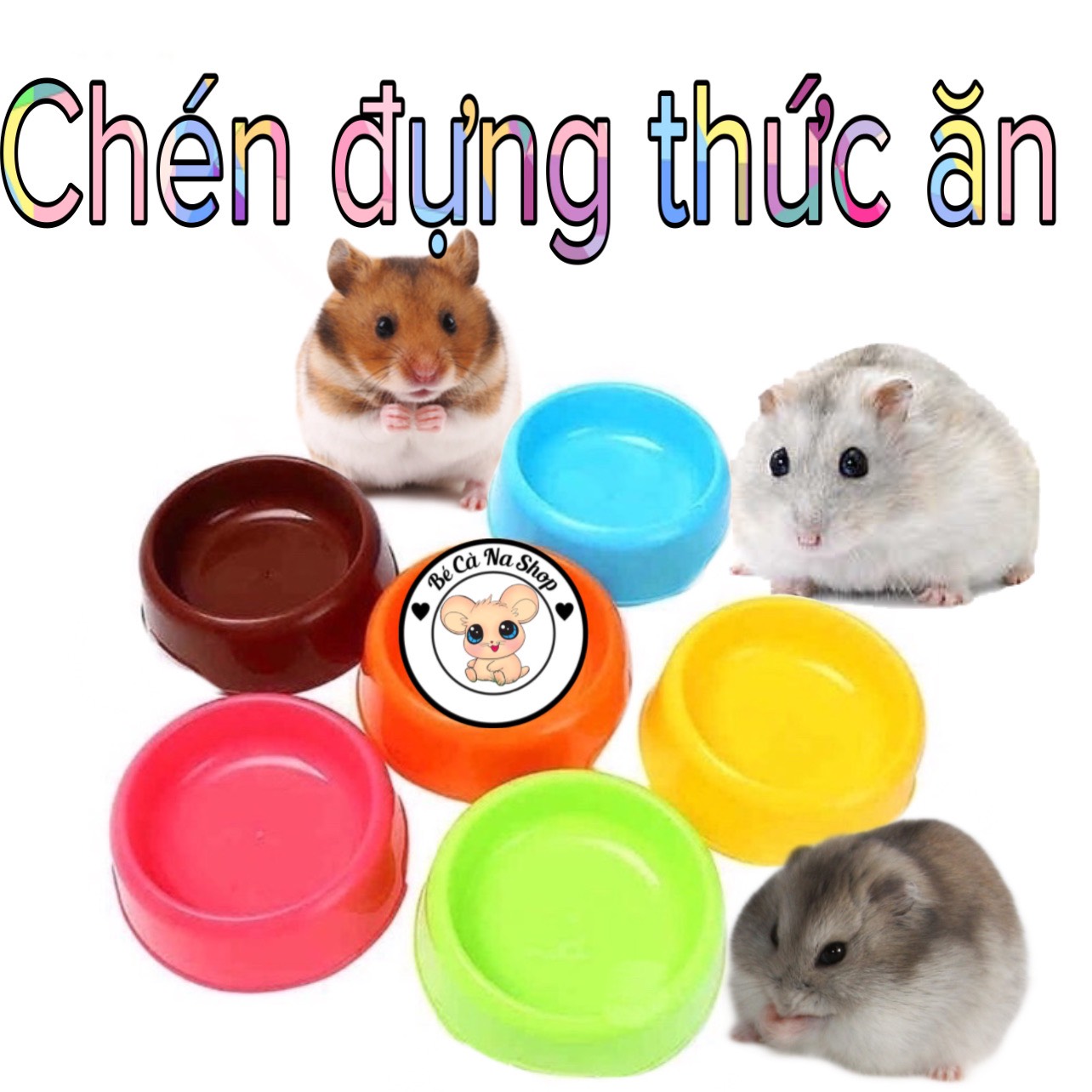 chén đựng thức ăn chống đổ cho hamster bọ sóc và thú cưng nhỏ