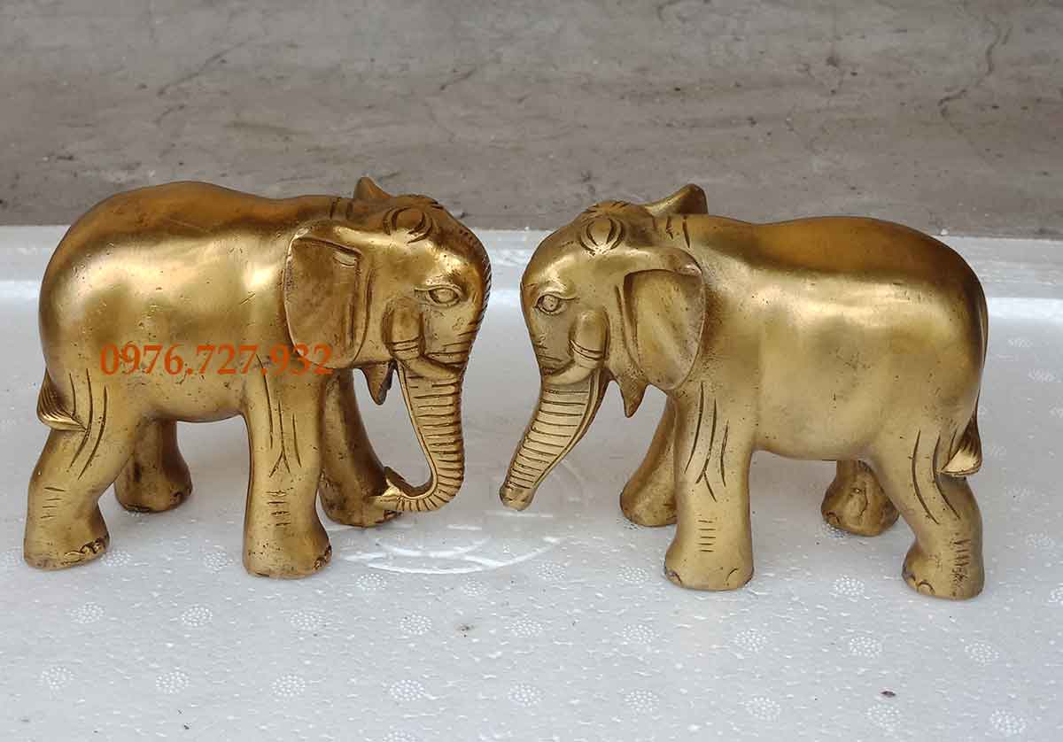 Đôi voi phong thủy bằng đồng, voi phong thủy, vật phẩm phong thủy