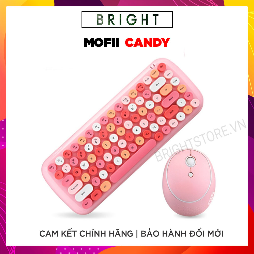 Bộ Bàn Phím Giả Cơ & Chuột Không Dây Mofii Candy - Hàng Chính Hãng