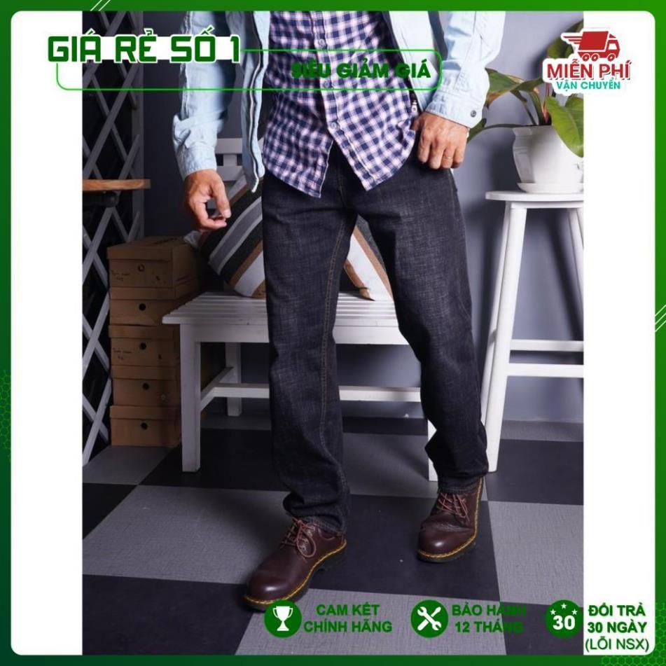 Quần Jeans Hàng xịn Made in Cambodia, ống đứng, dáng suông, co giãn nhẹ.