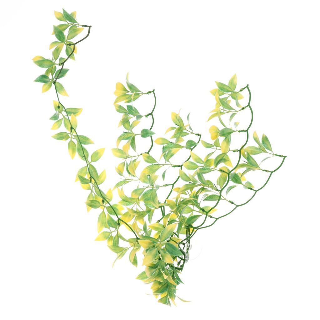 2Pack Reptile Terrarium Vivarium Ornament Decor Artificial Plant Fake Ivy Vine