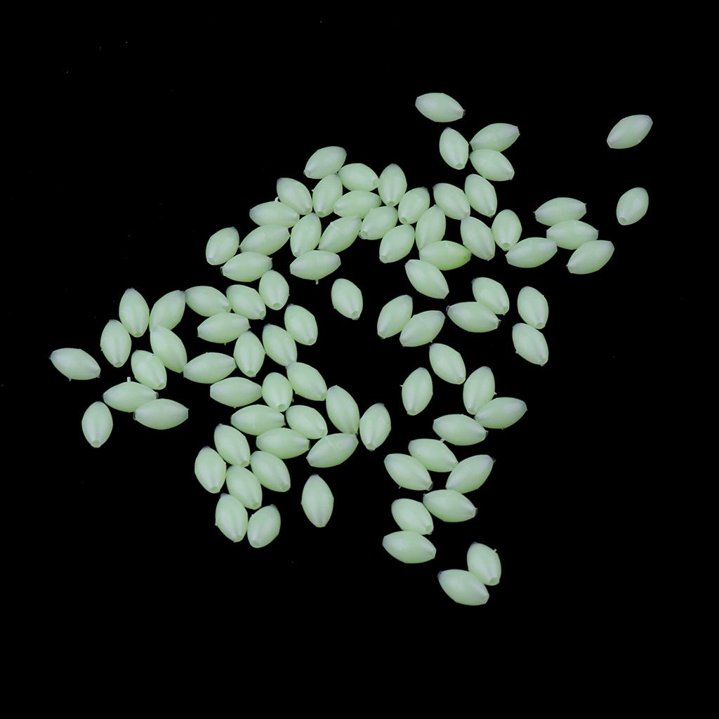 100Pcs Fishing Beads Round Luminous Rig Beads Sea Fishing Floating Tackle