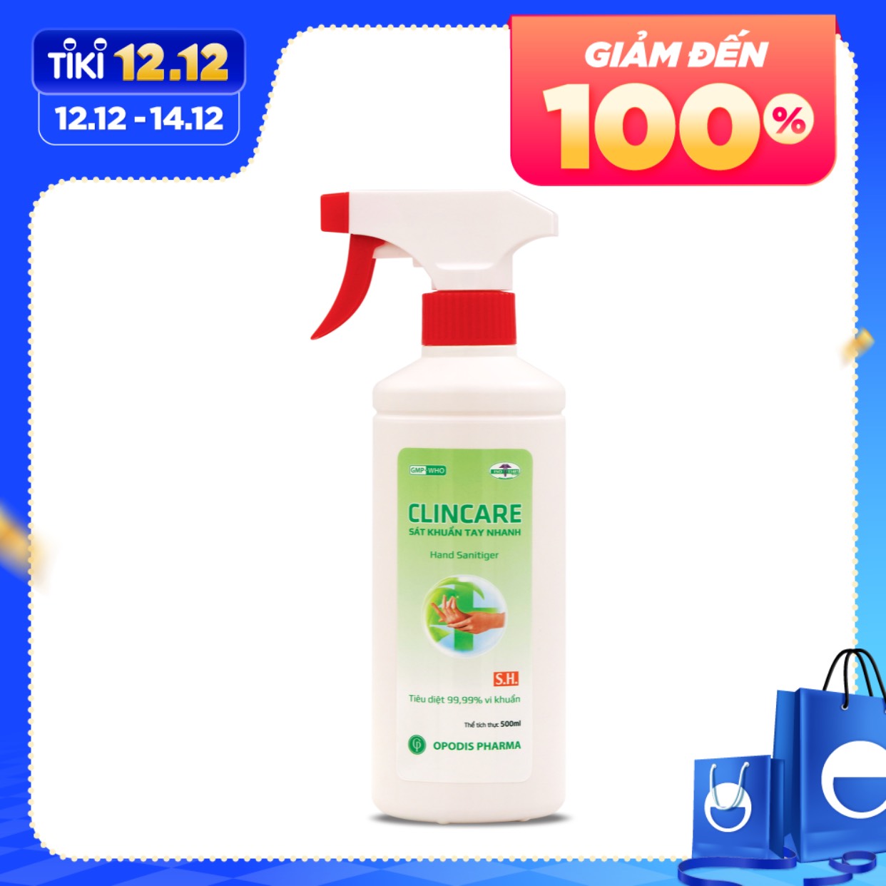 Xịt sát khuẩn tay nhanh khô và bề mặt vật dụng Clincare SH 500ml