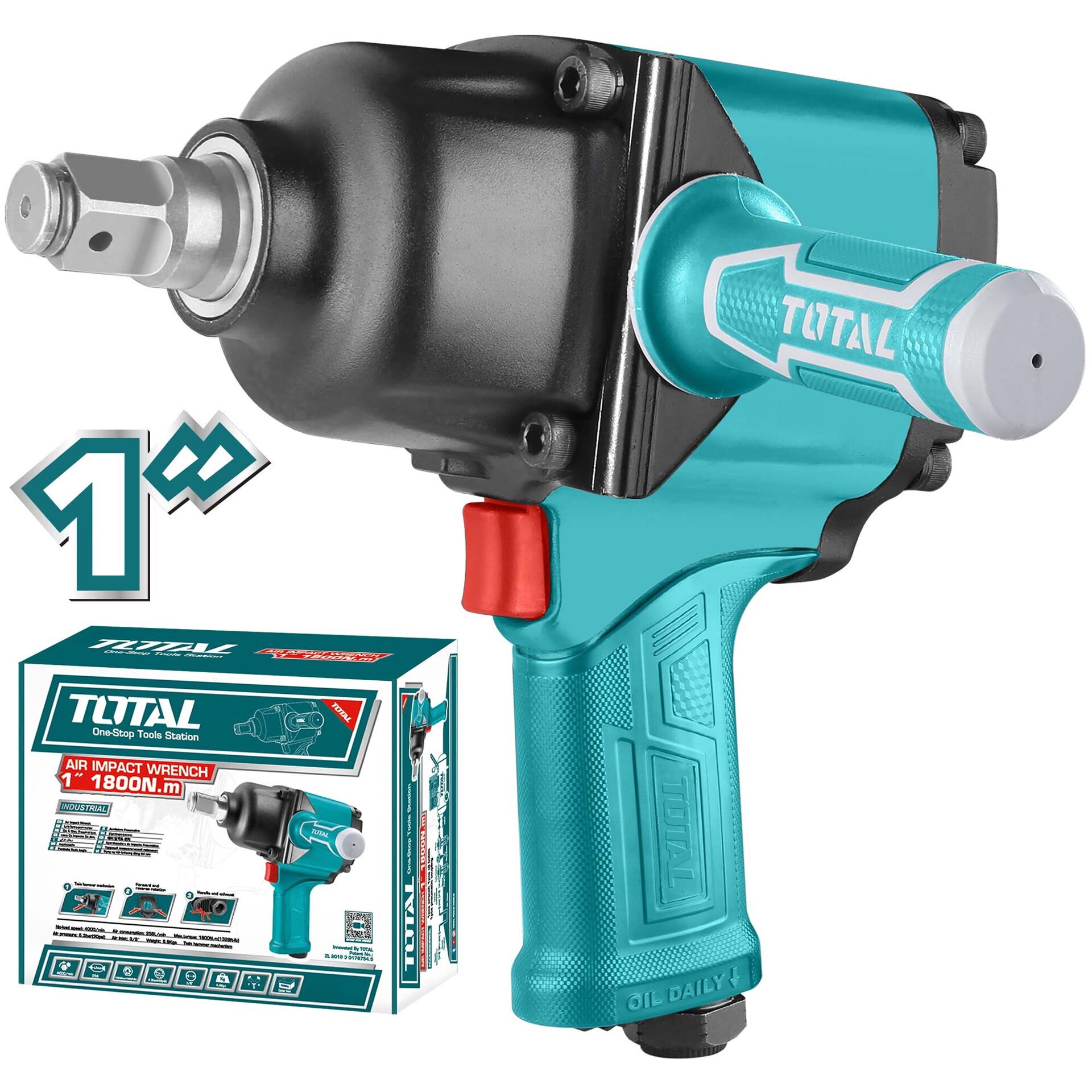 Dụng cụ vặn  buloong dùng  khí nén total TAT41112