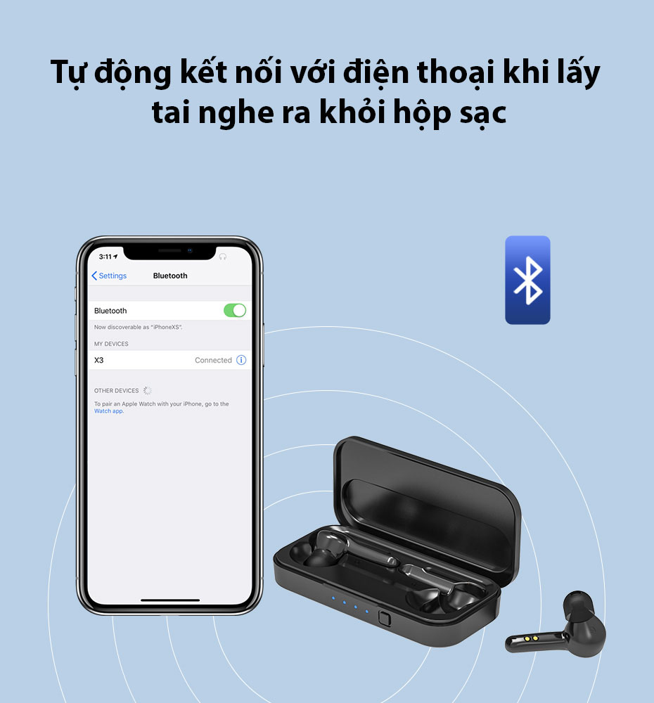 Tai Nghe True Wireless MIFA X3 Smart Touch Bluetooth V5.0 - Hàng Chính Hãng