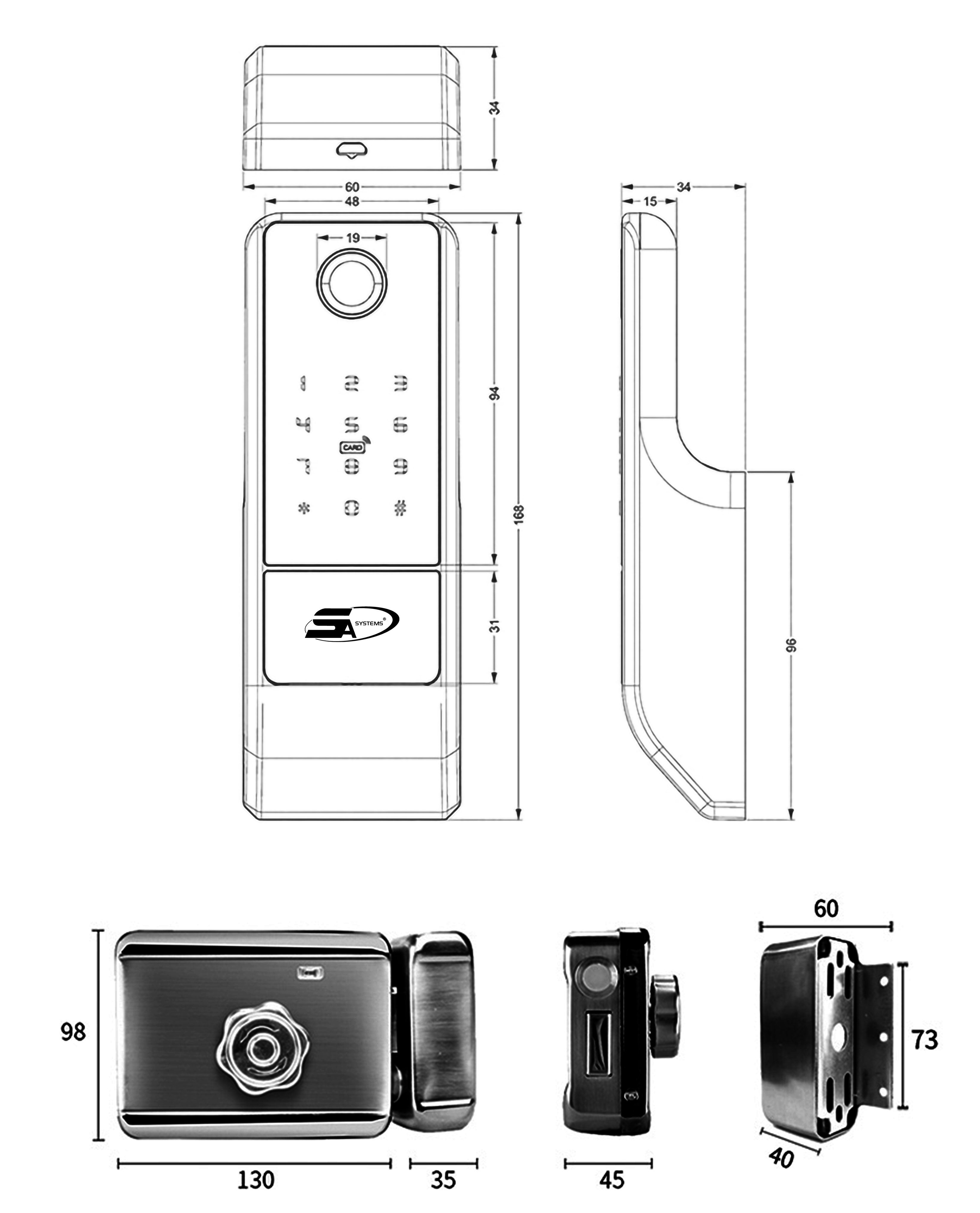 Khóa vân tay zigbee 5Asystems DS3000 Pro