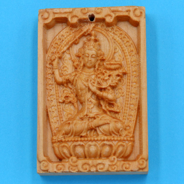Mặt Phật gỗ ngọc am Văn Thù Bồ Tát MGPBM3 - Phật bản mệnh người tuổi Mão