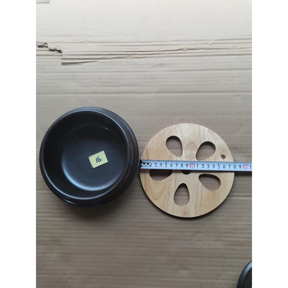 Đế gỗ lót nồ đất thố đất đường lính đế 18cm