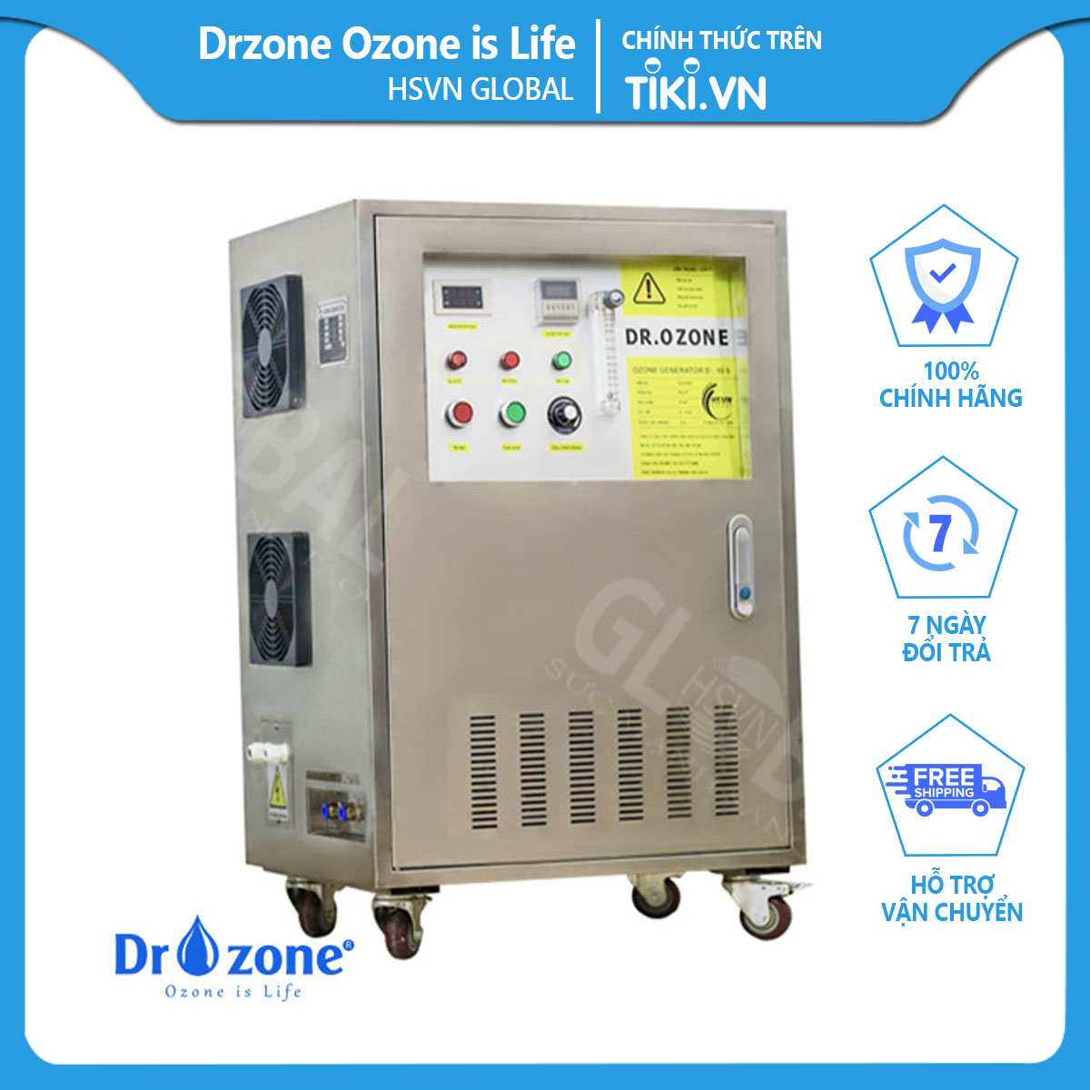 Máy tạo khí Ozone công nghiệp xử lý nước thải sinh hoạt Dr.Ozone D20S - Hàng Chính Hãng