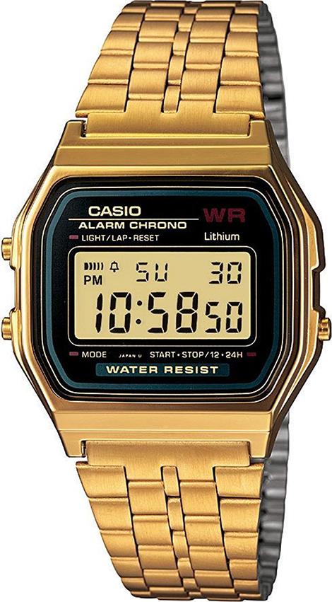 Đồng Hồ Unisex Dây Thép Không Gỉ Casio A159WGEA-1DF (33mm) - Vàng