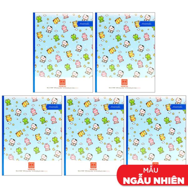 Combo 5 Tập Học Sinh Class Animals 4 Ô Ly Vuông 200 Trang 70gsm - Hồng Hà 0448 (Mẫu Sản Phẩm Giao Ngẫu Nhiên)