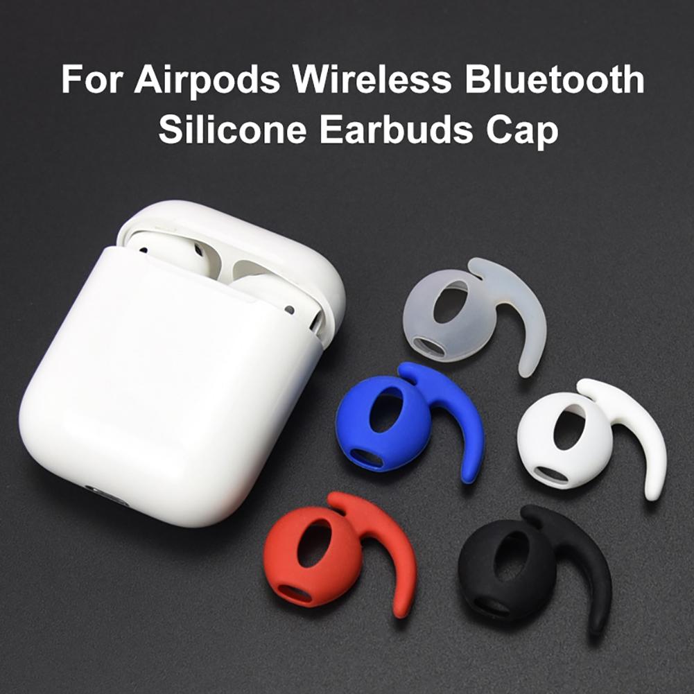 Cặp Vỏ Bọc Bảo Vệ Hộp Đựng Tai Nghe Airpod Bằng Silicon Có Móc Chống Trượt Tiện Dụng