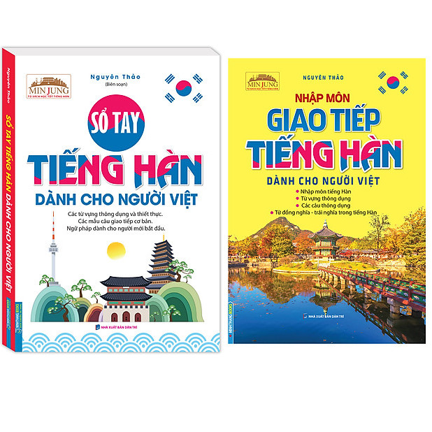 Combo Min Jung - Sổ Tay Tiếng Hàn Dành Cho Người Việt (Kèm Tải File CD Đính Kèm)+Nhập Môn Giao Tiếp Tiếng Hàn Dành Cho Người Việt