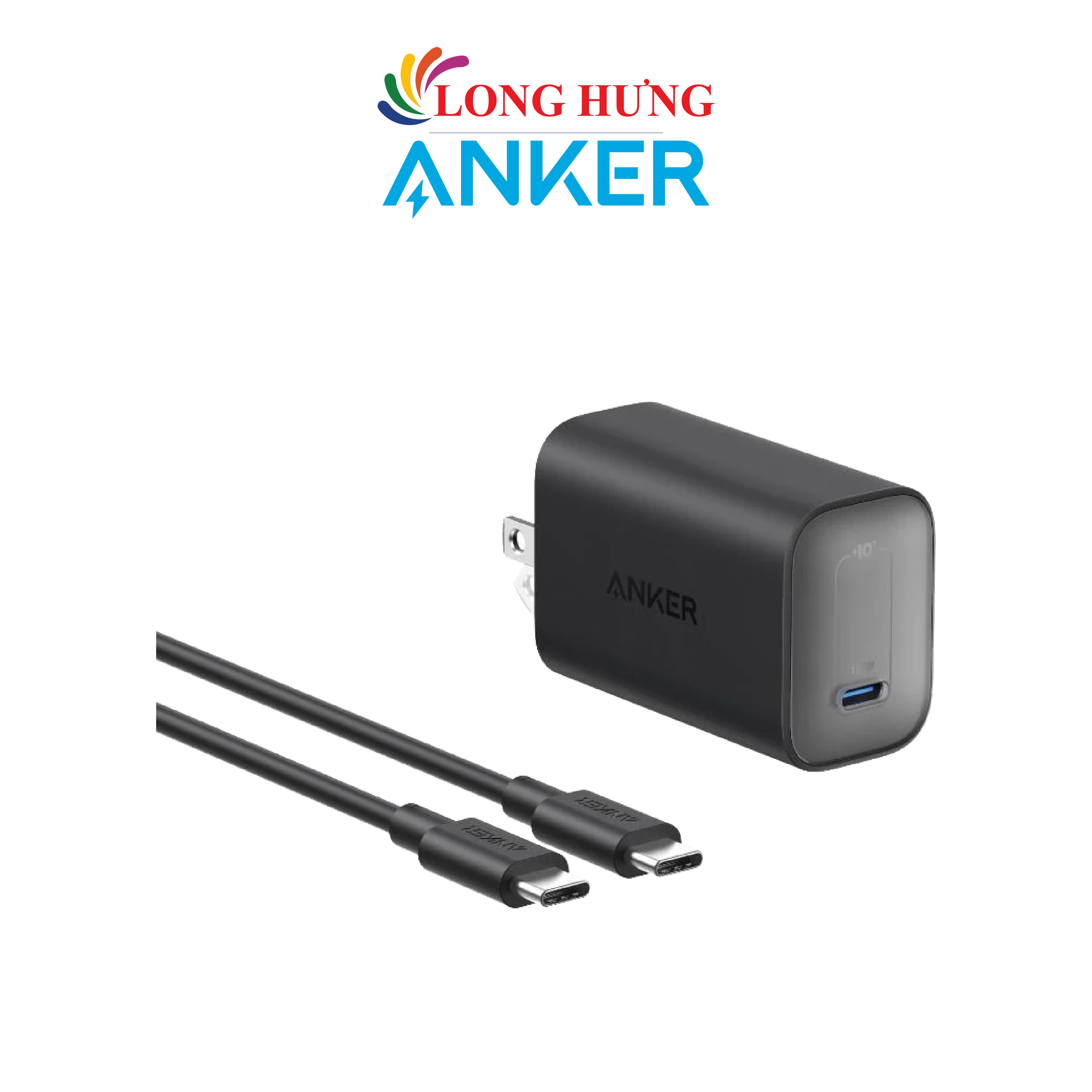 Combo cốc sạc Anker Nano 1C 100W + Cáp USB Type-C to Type-C B2679 - Hàng chính hãng