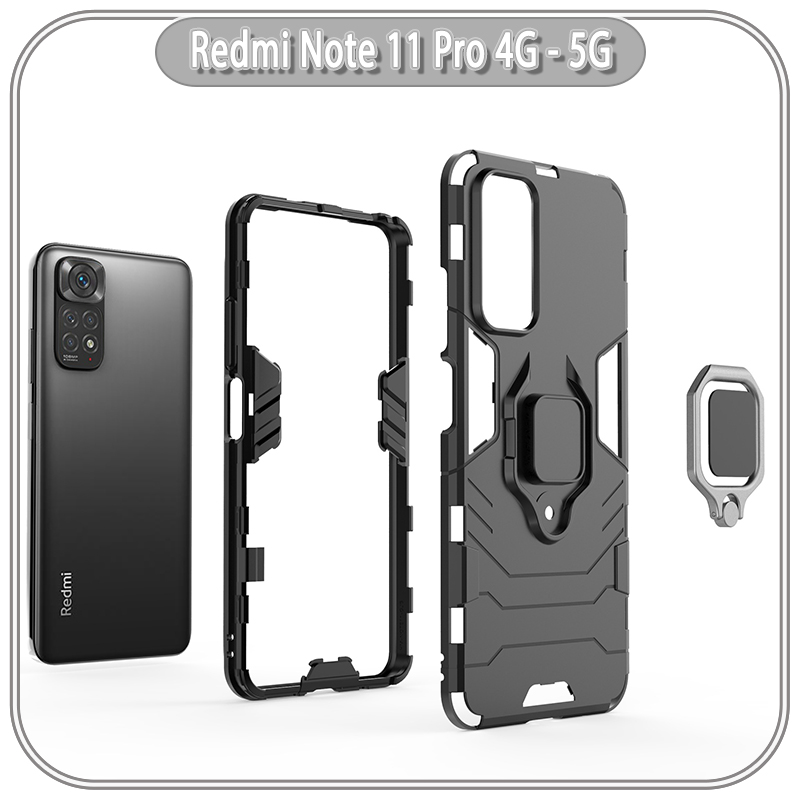 Ốp lưng cho Xiaomi Redmi Note 11 Pro 4G - 5G (quốc tế) iRON MAN IRING Nhựa PC cứng viền dẻo chống sốc