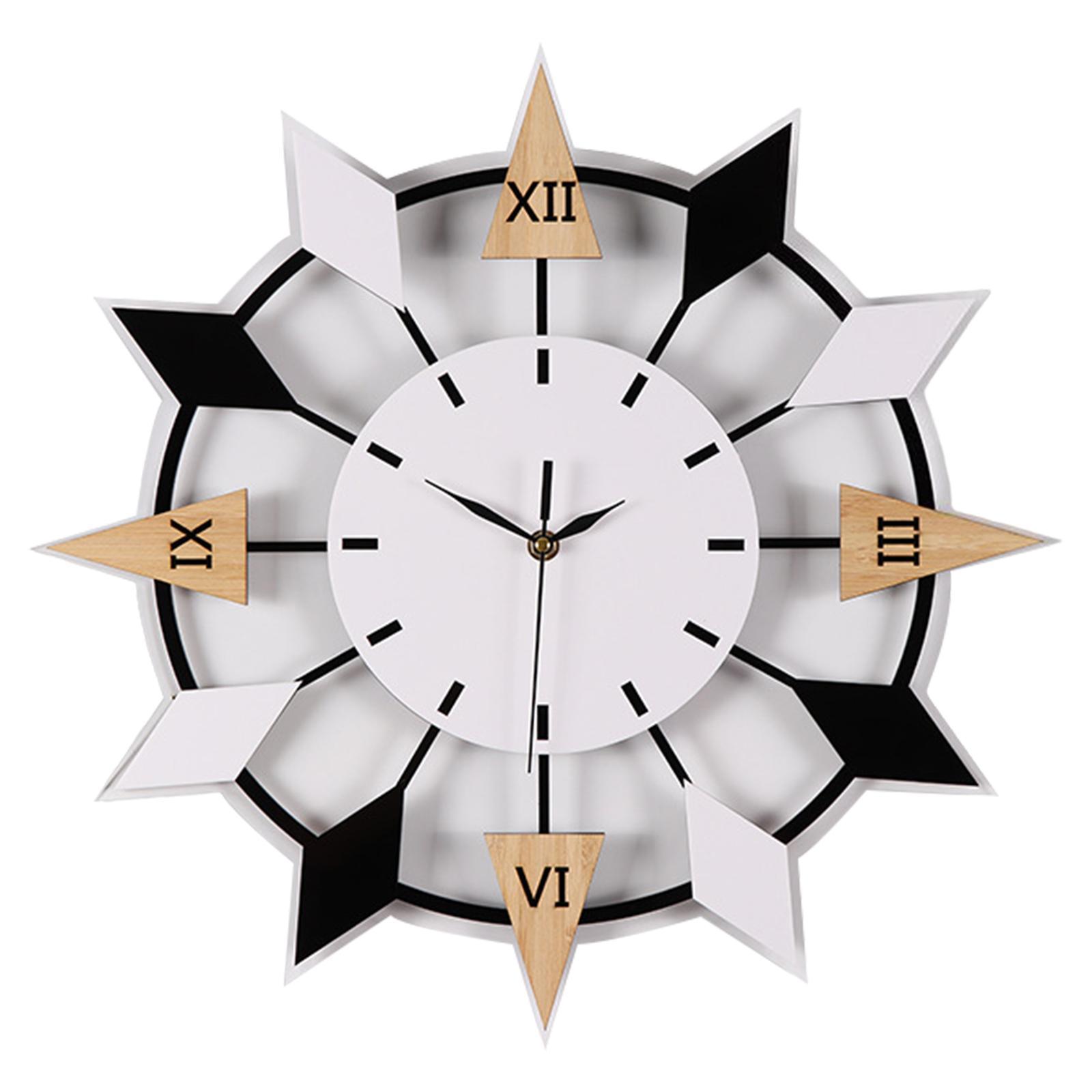 Modern Wall Clock Wall Watch Decorative Clock Silent for Living Room Kitchen