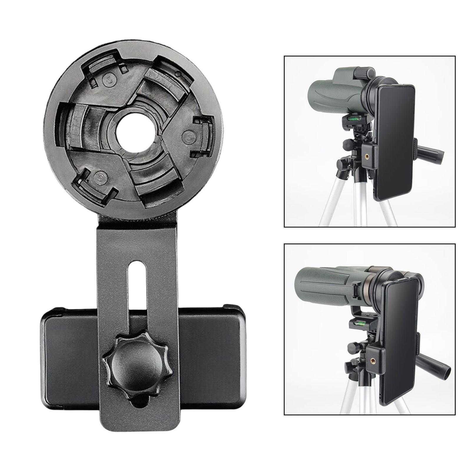 Universal Smartphone Telescope Phone Adapter Mount Quick Aligned Bracket Clip Mount Photography Adapter for Binoculars Telescope