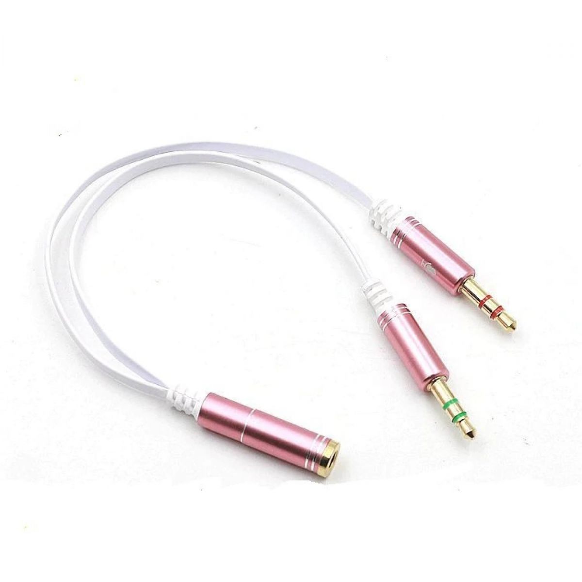 Cáp Gộp Audio 1 Ra 2 (Tai Nghe Và Mic) Chuẩn 3.5mm Dây Dài 38cm