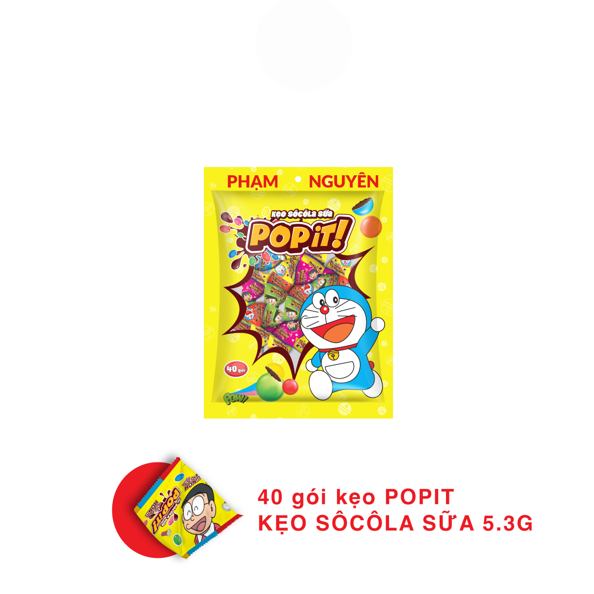 Kẹo Popit Doremon 212g (5,3g x 40 gói)