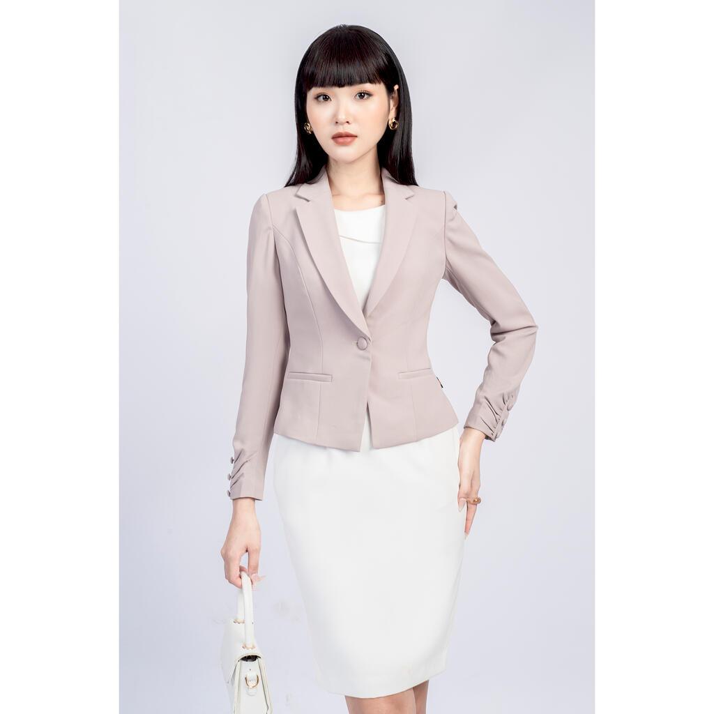 Áo vest cổ V, tay nhún MMOutfit M-AV060621018