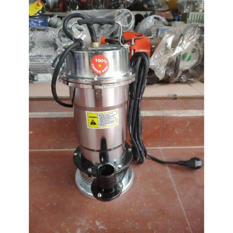 Máy Bơm Ngâm Bơm Chìm Bơm Tõm INox 750w dây đồng 100%
