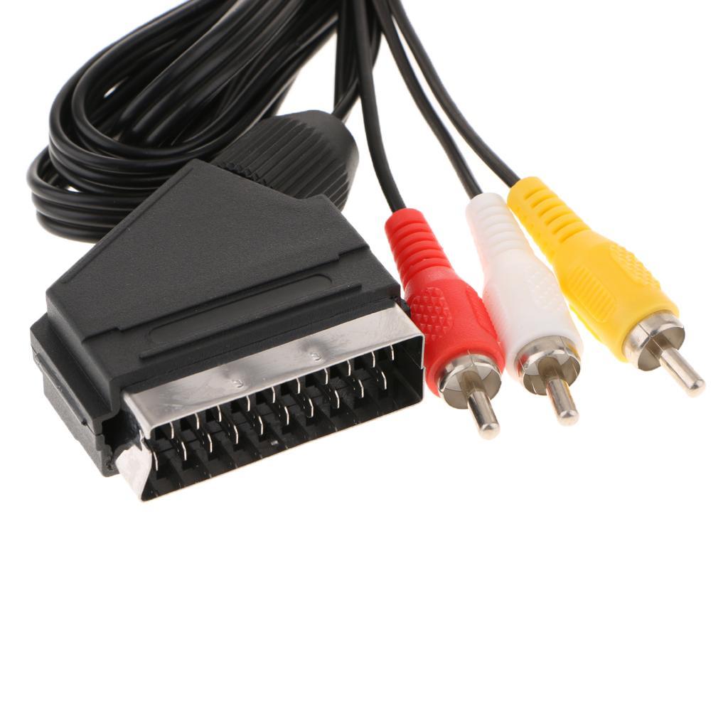 6ft SCART to 3 RCA Phono  Audio Video Component Cable for  NES